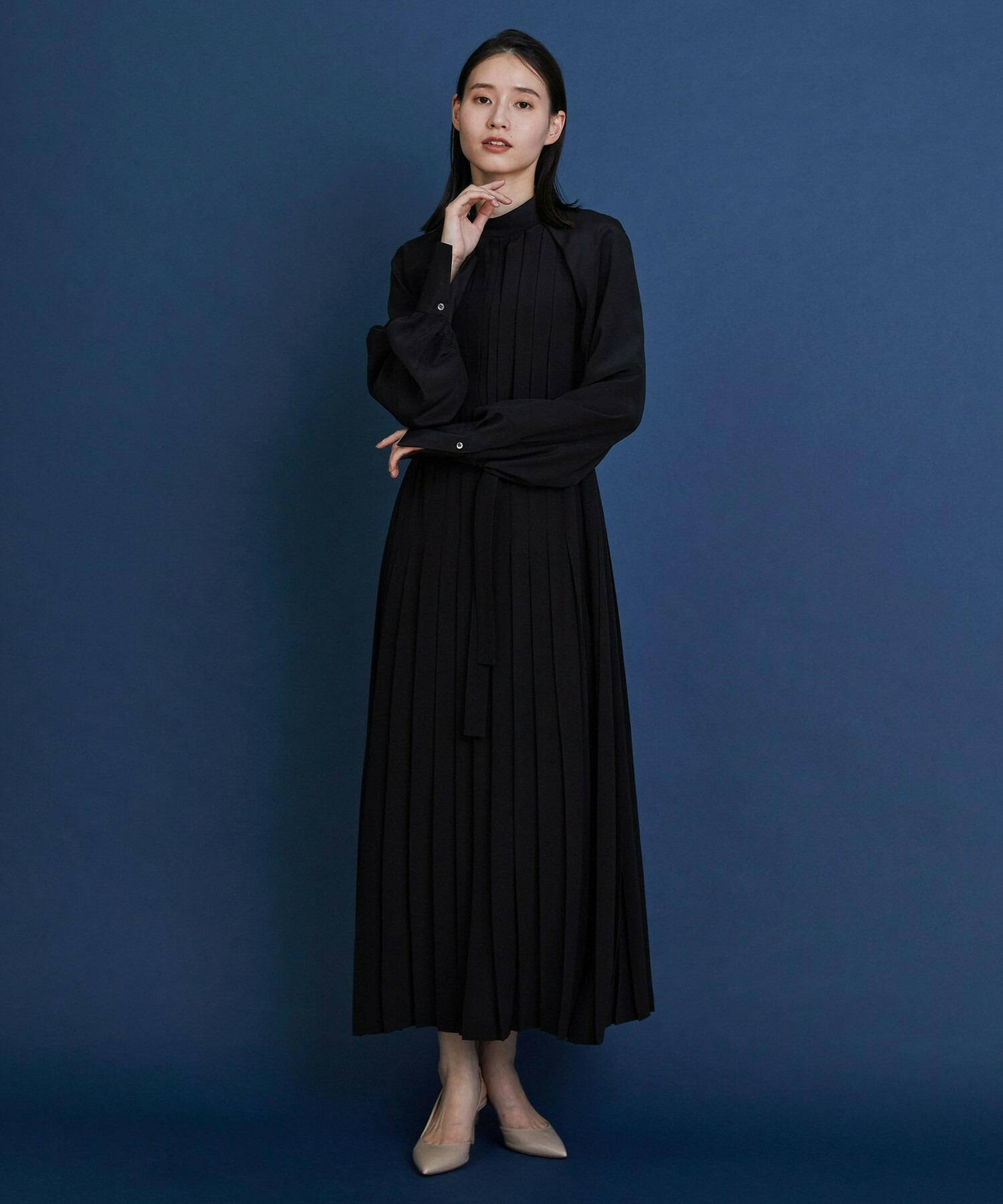 【COUTURIER】シルクデシン16匁ワンピース 詳細画像 ブラック 2