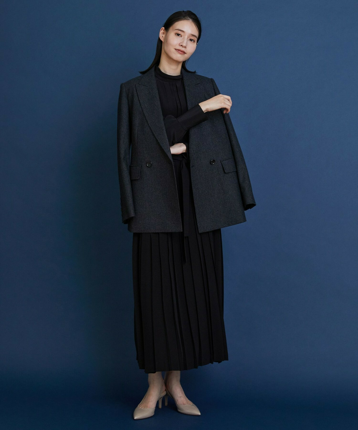 【COUTURIER】シルクデシン16匁ワンピース 詳細画像 ブラック 3