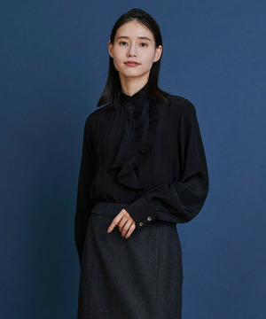 【COUTURIER】シルクデシン16匁ブラウス 詳細画像 ブラック 1