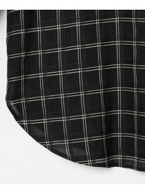 【COUTURIER】ウールシアーチェックブラウス 詳細画像 ブラック 16