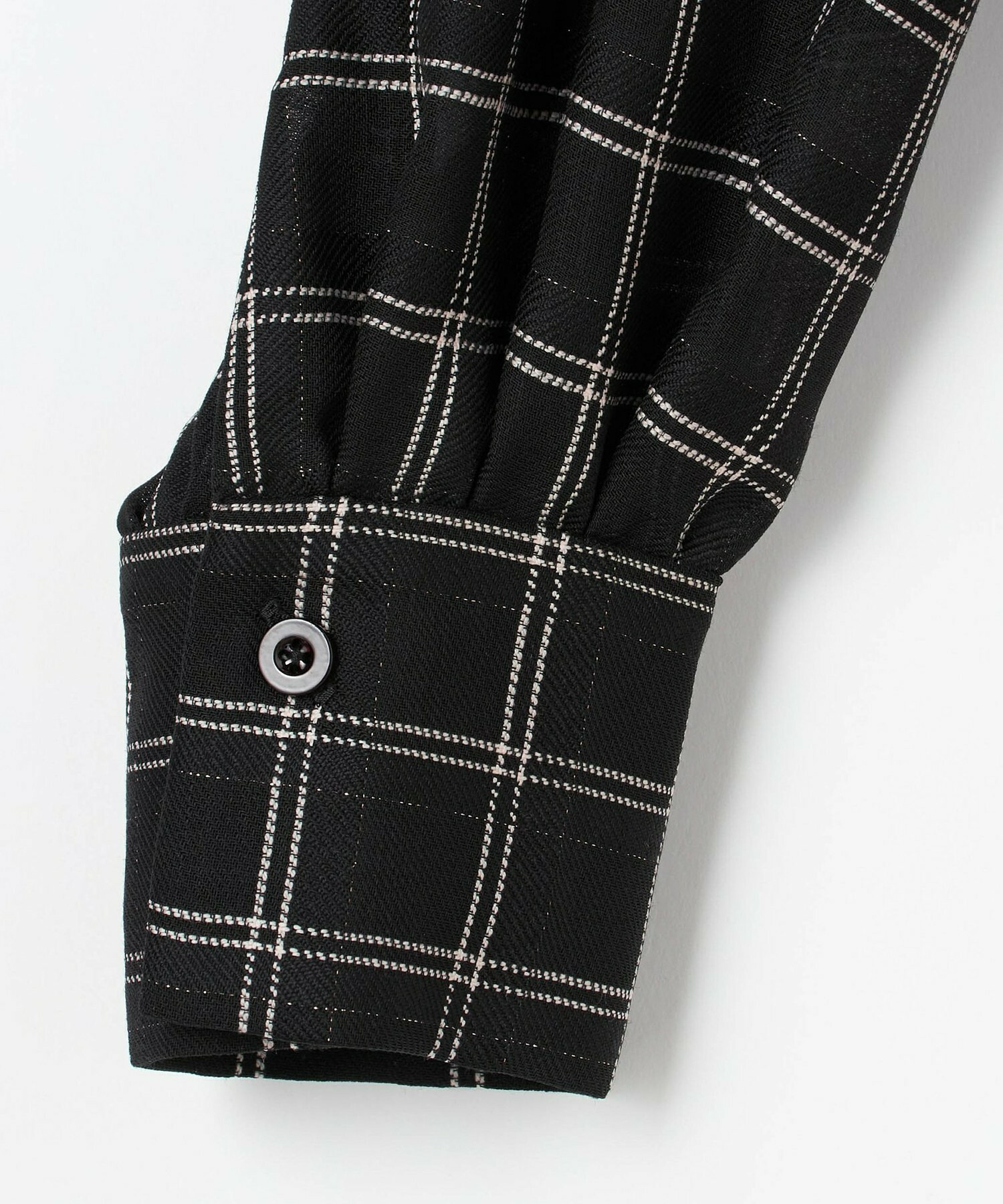 【COUTURIER】ウールシアーチェックブラウス 詳細画像 ブラック 17