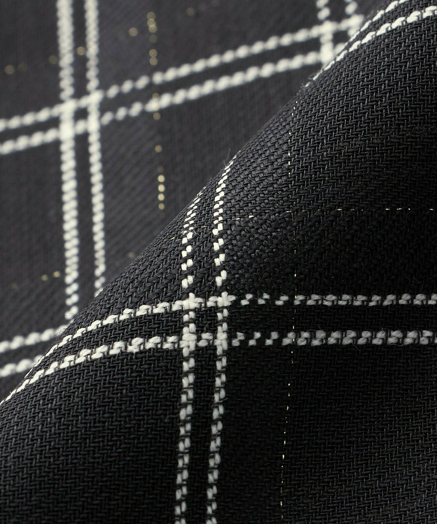 【COUTURIER】ウールシアーチェックブラウス 詳細画像 ブラック 18