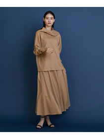 【COUTURIER】ピュアキャメルドレープブラウス 詳細画像 キャメル 1