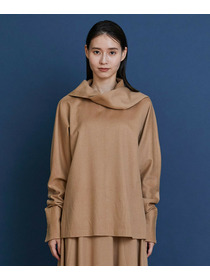 【COUTURIER】ピュアキャメルドレープブラウス 詳細画像 キャメル 10