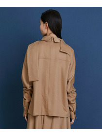 【COUTURIER】ピュアキャメルドレープブラウス 詳細画像 キャメル 12