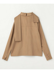 【COUTURIER】ピュアキャメルドレープブラウス 詳細画像 キャメル 14