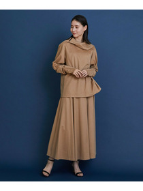 【COUTURIER】ピュアキャメルドレープブラウス 詳細画像 キャメル 4