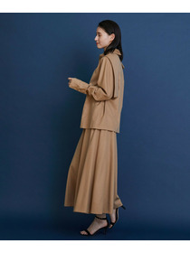 【COUTURIER】ピュアキャメルドレープブラウス 詳細画像 キャメル 6