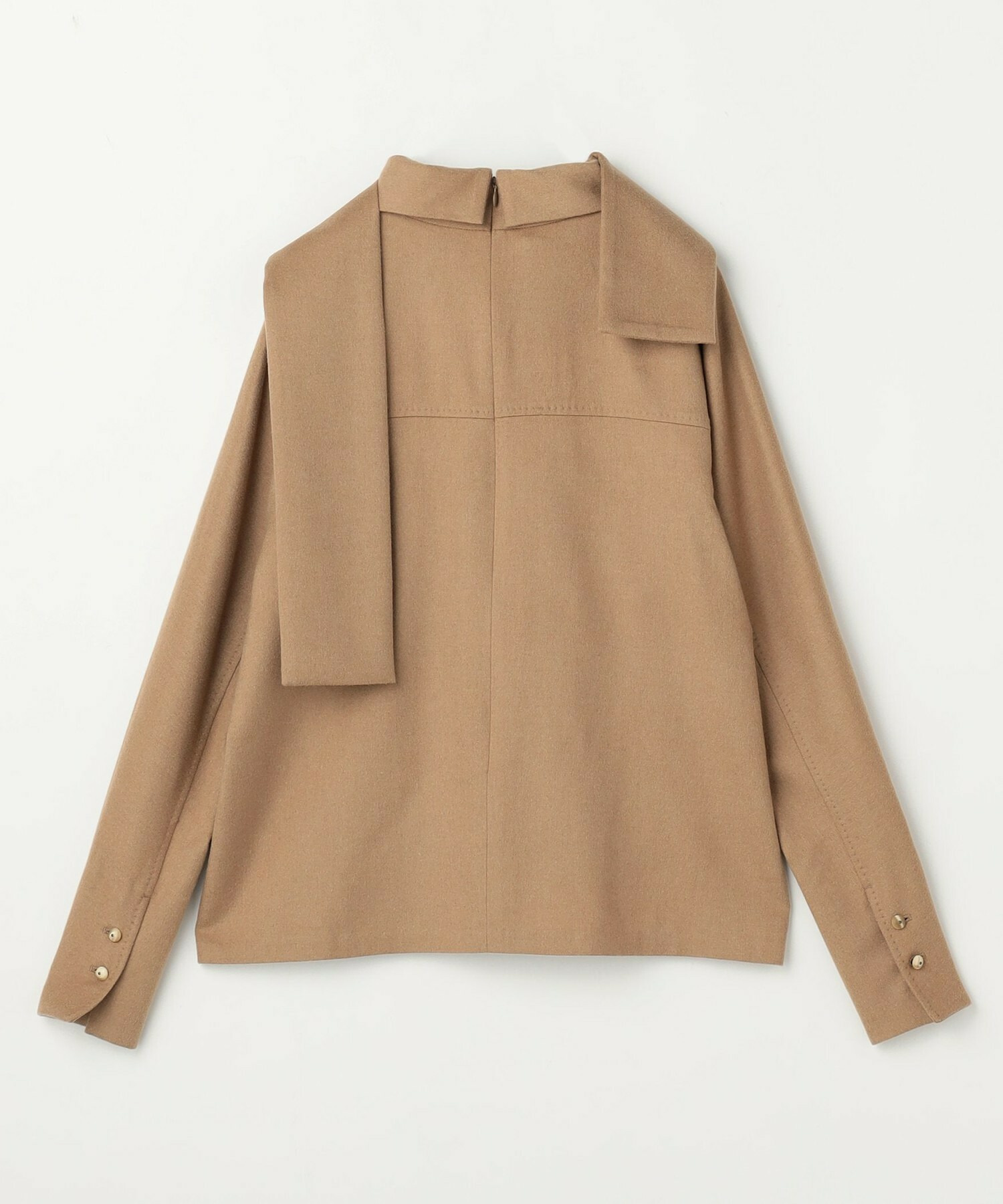 【COUTURIER】ピュアキャメルドレープブラウス 詳細画像 キャメル 14