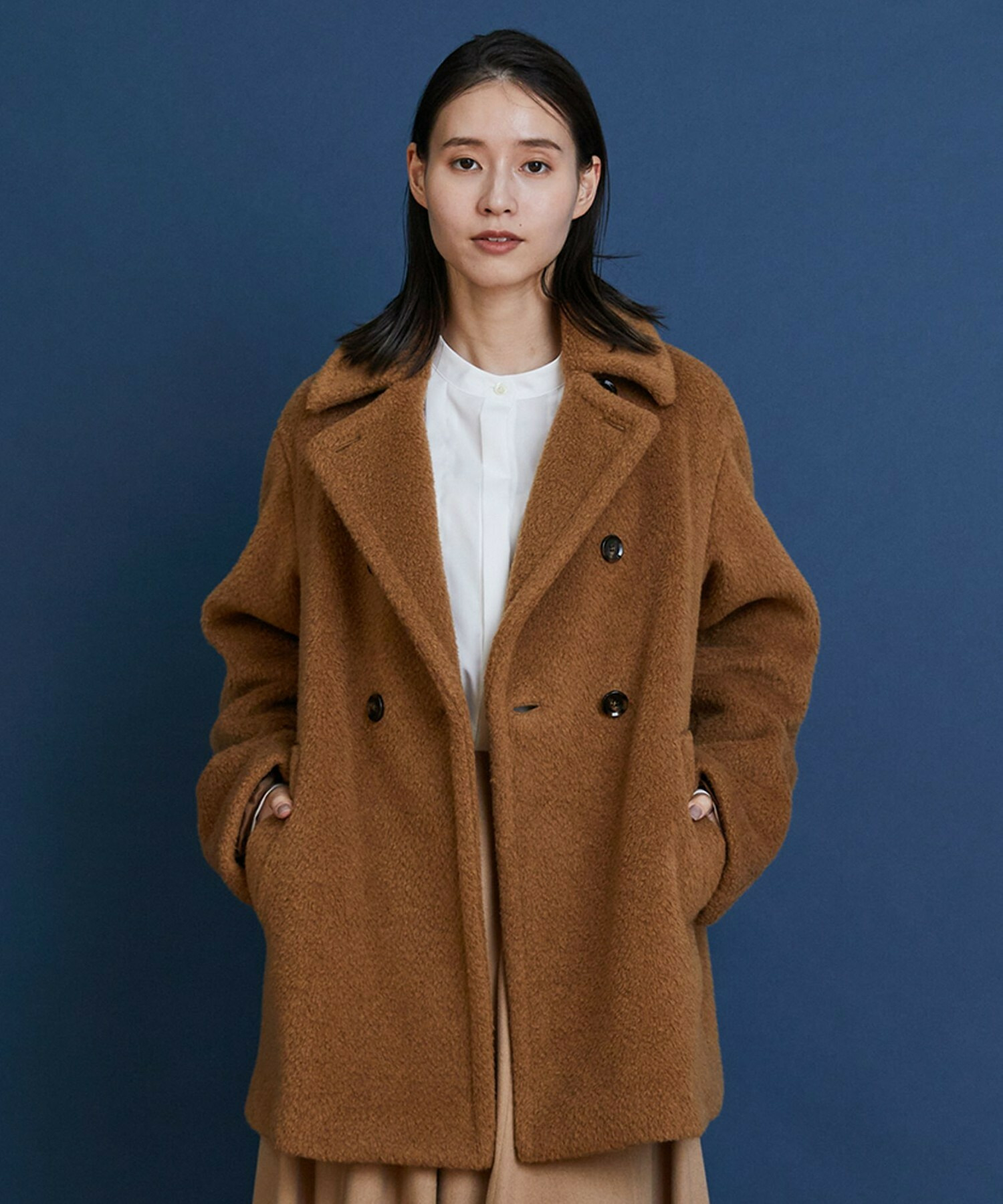 【COUTURIER】Super170'sウール＆カシミヤコート 詳細画像 キャメル 1