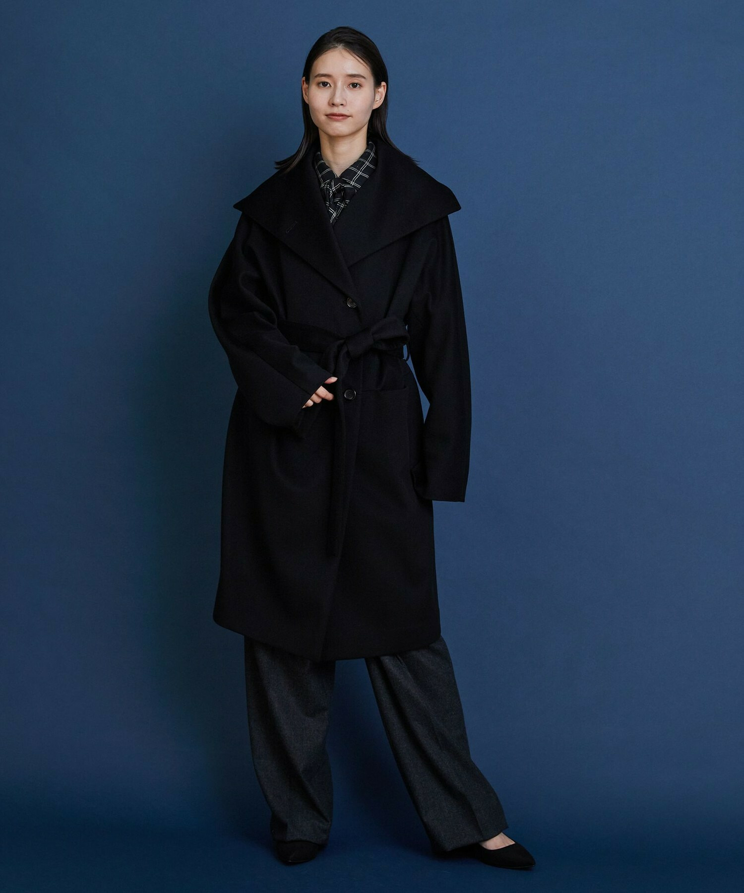 【COUTURIER】ピュアカシミヤロングコート 詳細画像 ブラック 7