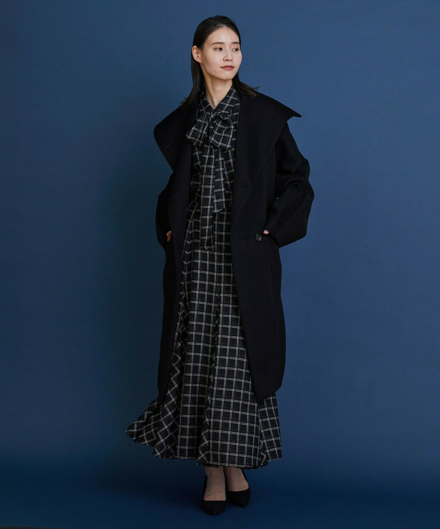 【COUTURIER】ピュアカシミヤロングコート 詳細画像 ブラック 1