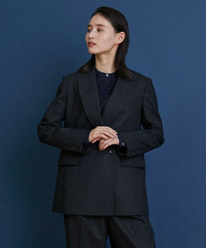 【COUTURIER】ウールカシミヤテーラードジャケット 詳細画像 チャコールグレー 1