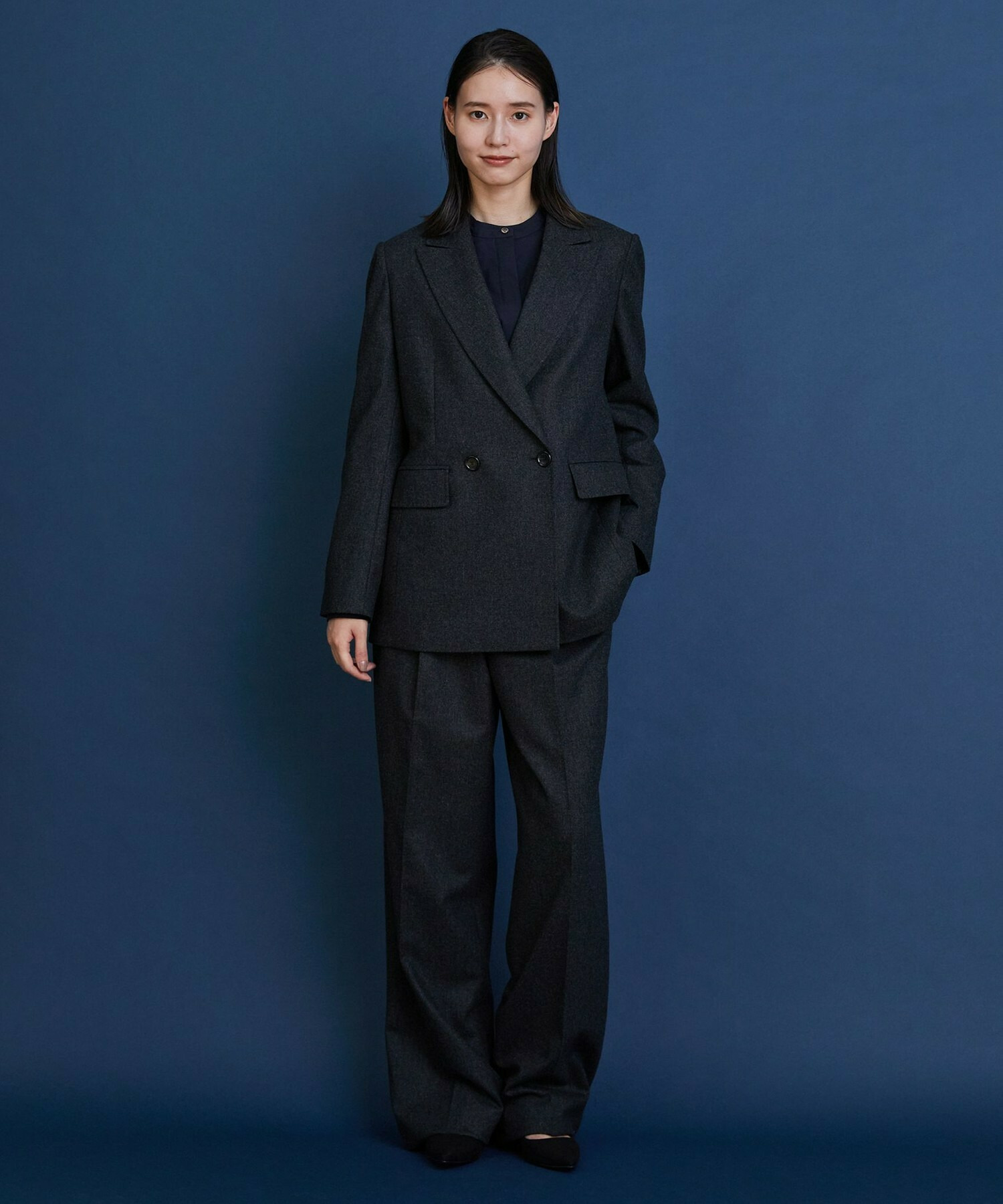 【COUTURIER】ウールカシミヤテーラードジャケット 詳細画像 チャコールグレー 1