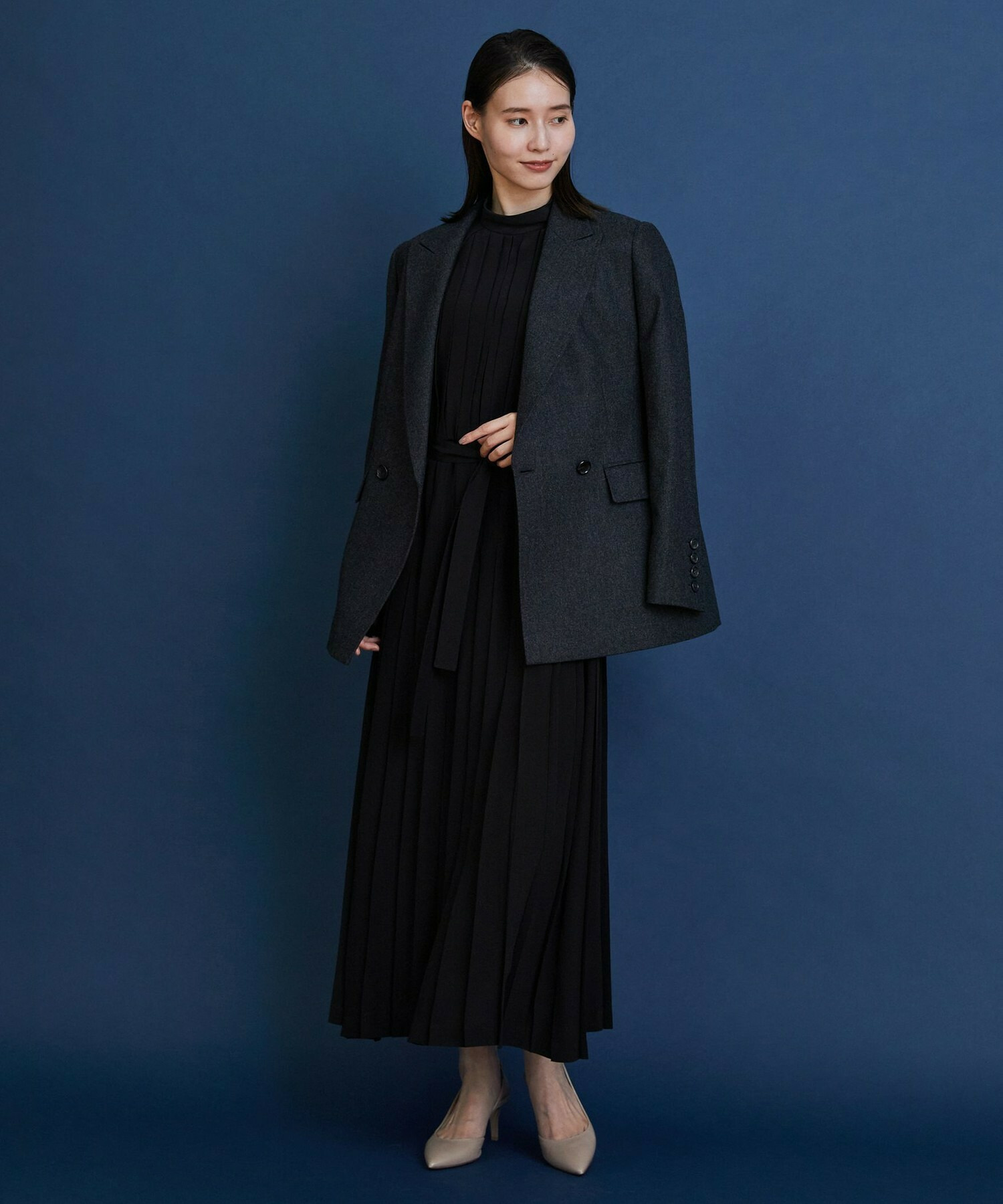 【COUTURIER】ウールカシミヤテーラードジャケット 詳細画像 チャコールグレー 14