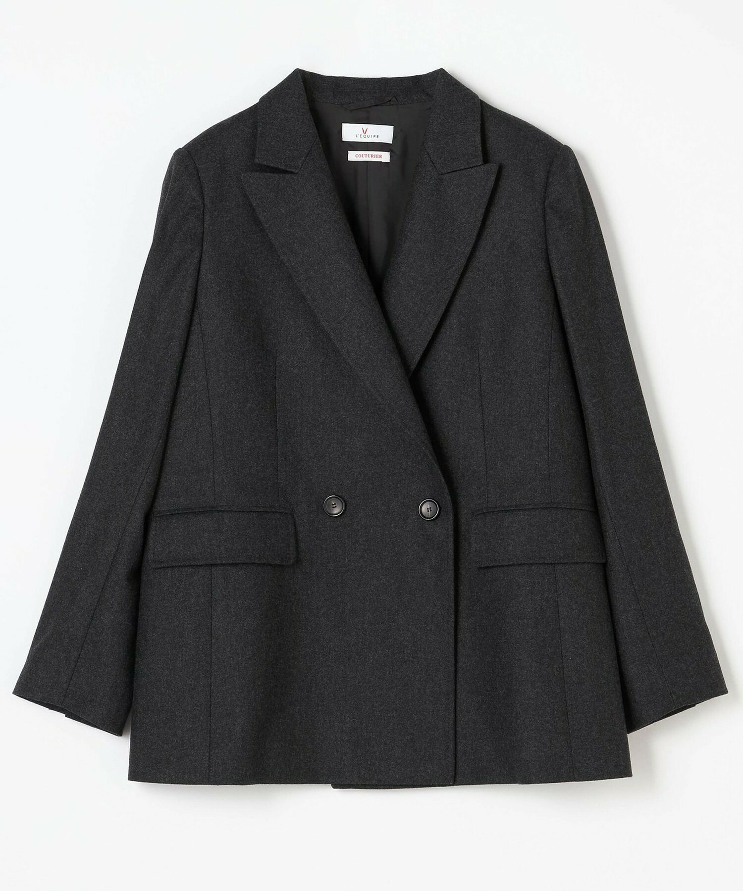 【COUTURIER】ウールカシミヤテーラードジャケット 詳細画像 チャコールグレー 18