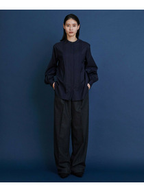 【COUTURIER】ウールカシミヤストレートパンツ 詳細画像 チャコールグレー 1