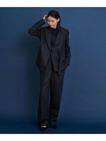 【COUTURIER】ウールカシミヤストレートパンツ 詳細画像 チャコールグレー 10