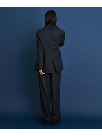 【COUTURIER】ウールカシミヤストレートパンツ 詳細画像 チャコールグレー 14