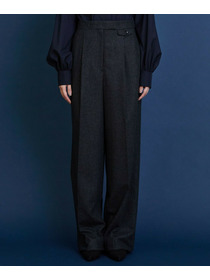 【COUTURIER】ウールカシミヤストレートパンツ 詳細画像 チャコールグレー 15