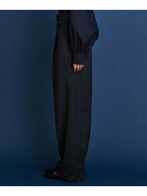 【COUTURIER】ウールカシミヤストレートパンツ 詳細画像 チャコールグレー 16