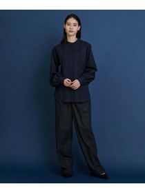 【COUTURIER】ウールカシミヤストレートパンツ 詳細画像 チャコールグレー 2