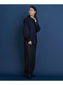 【COUTURIER】ウールカシミヤストレートパンツ 詳細画像 チャコールグレー 4