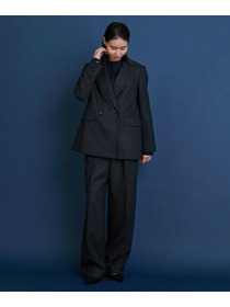 【COUTURIER】ウールカシミヤストレートパンツ 詳細画像 チャコールグレー 6