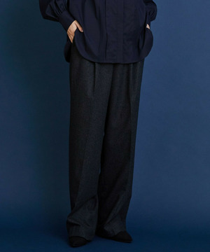 【COUTURIER】ウールカシミヤストレートパンツ 詳細画像 チャコールグレー 1