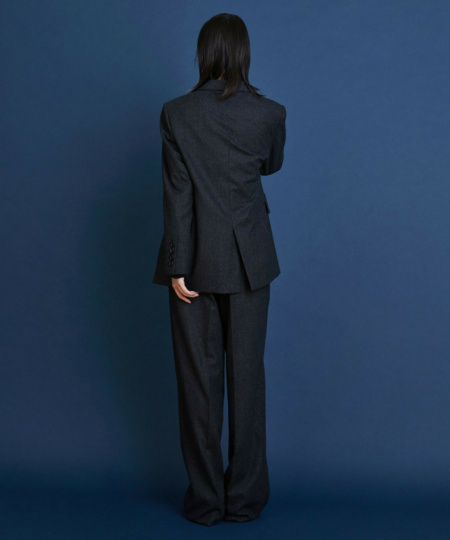 【COUTURIER】ウールカシミヤストレートパンツ 詳細画像 チャコールグレー 14