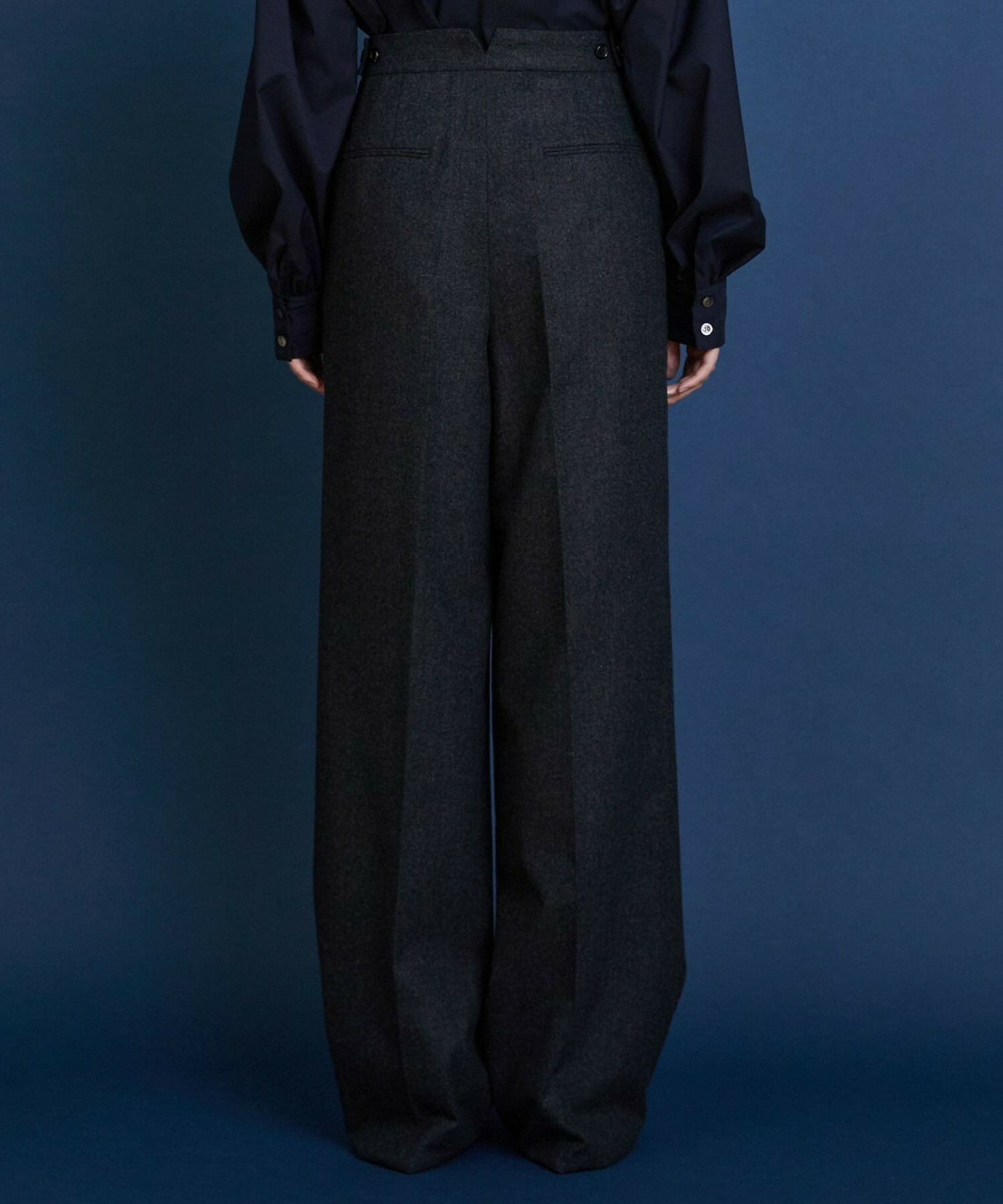 【COUTURIER】ウールカシミヤストレートパンツ 詳細画像 チャコールグレー 17