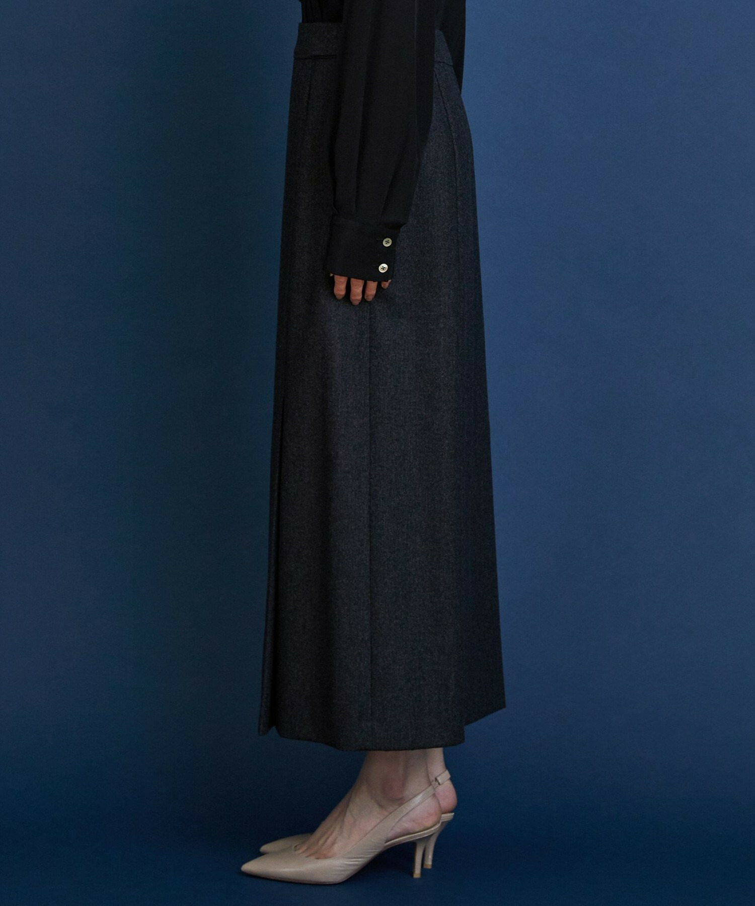 【COUTURIER】ウールカシミヤスカート 詳細画像 チャコールグレー 8