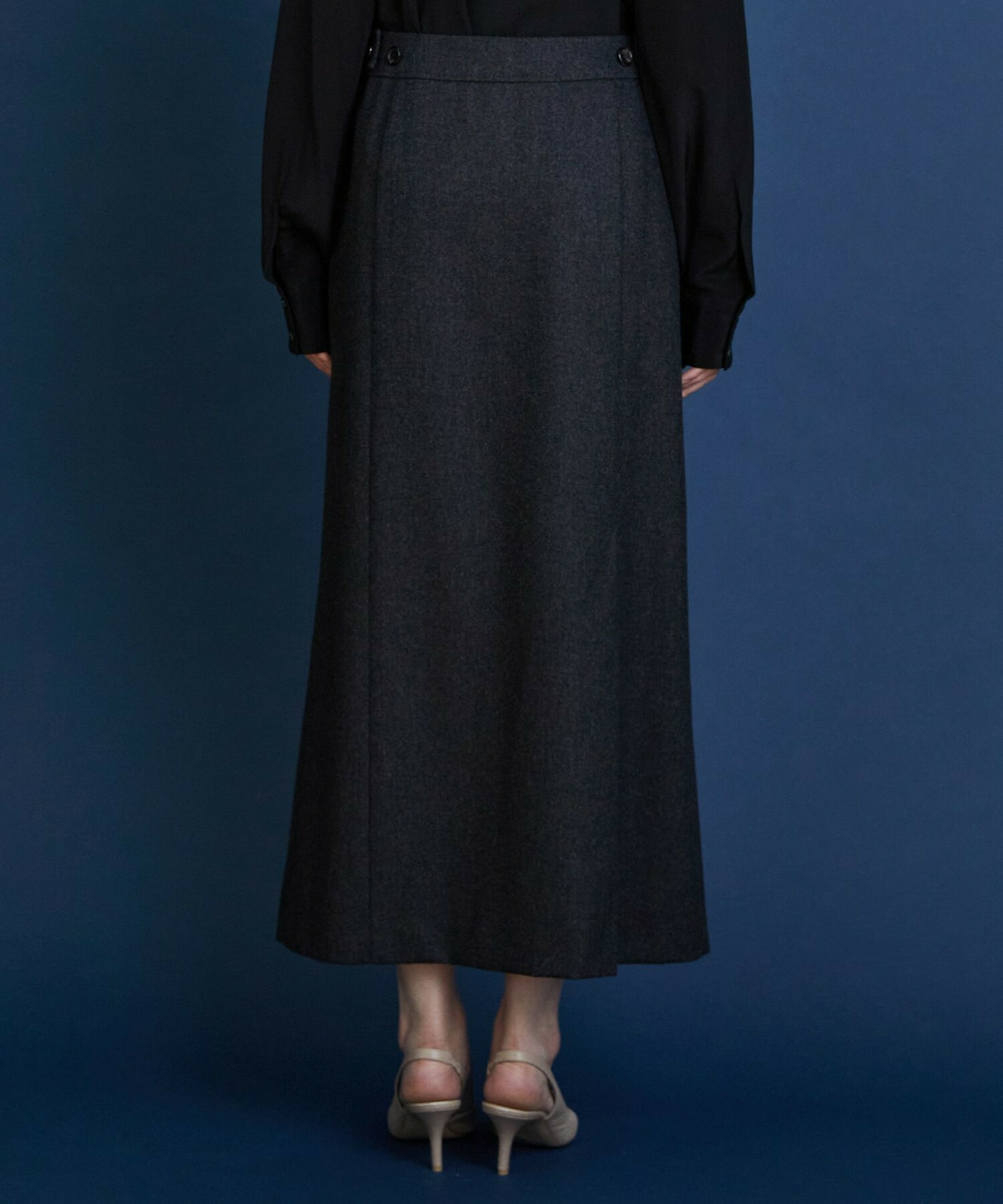 【COUTURIER】ウールカシミヤスカート 詳細画像 チャコールグレー 9