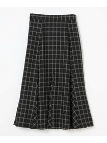 【COUTURIER】ウールシアーチェックフレアスカート 詳細画像 ブラック 13