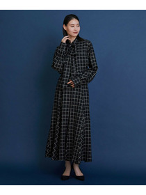 【COUTURIER】ウールシアーチェックフレアスカート 詳細画像 ブラック 2