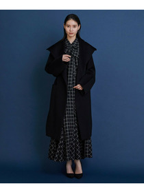 【COUTURIER】ウールシアーチェックフレアスカート 詳細画像 ブラック 6