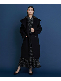 【COUTURIER】ウールシアーチェックフレアスカート 詳細画像 ブラック 7