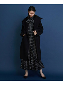 【COUTURIER】ウールシアーチェックフレアスカート 詳細画像 ブラック 8