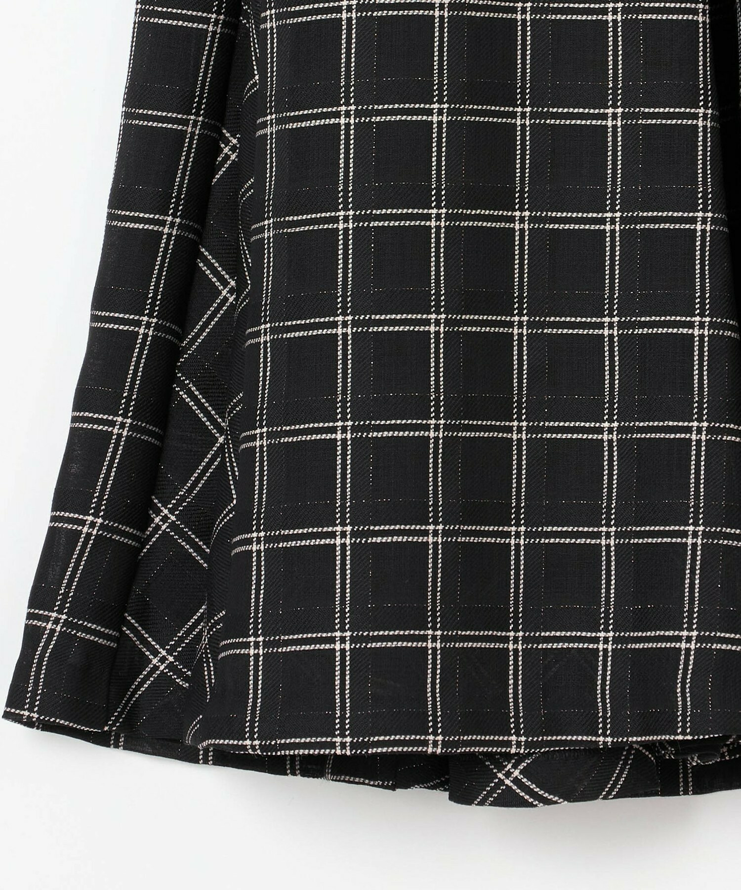 【COUTURIER】ウールシアーチェックフレアスカート 詳細画像 ブラック 15
