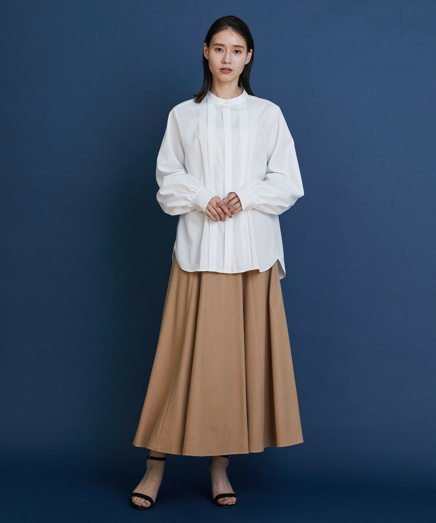 【COUTURIER】ピュアキャメルフレアスカート 詳細画像 キャメル 1