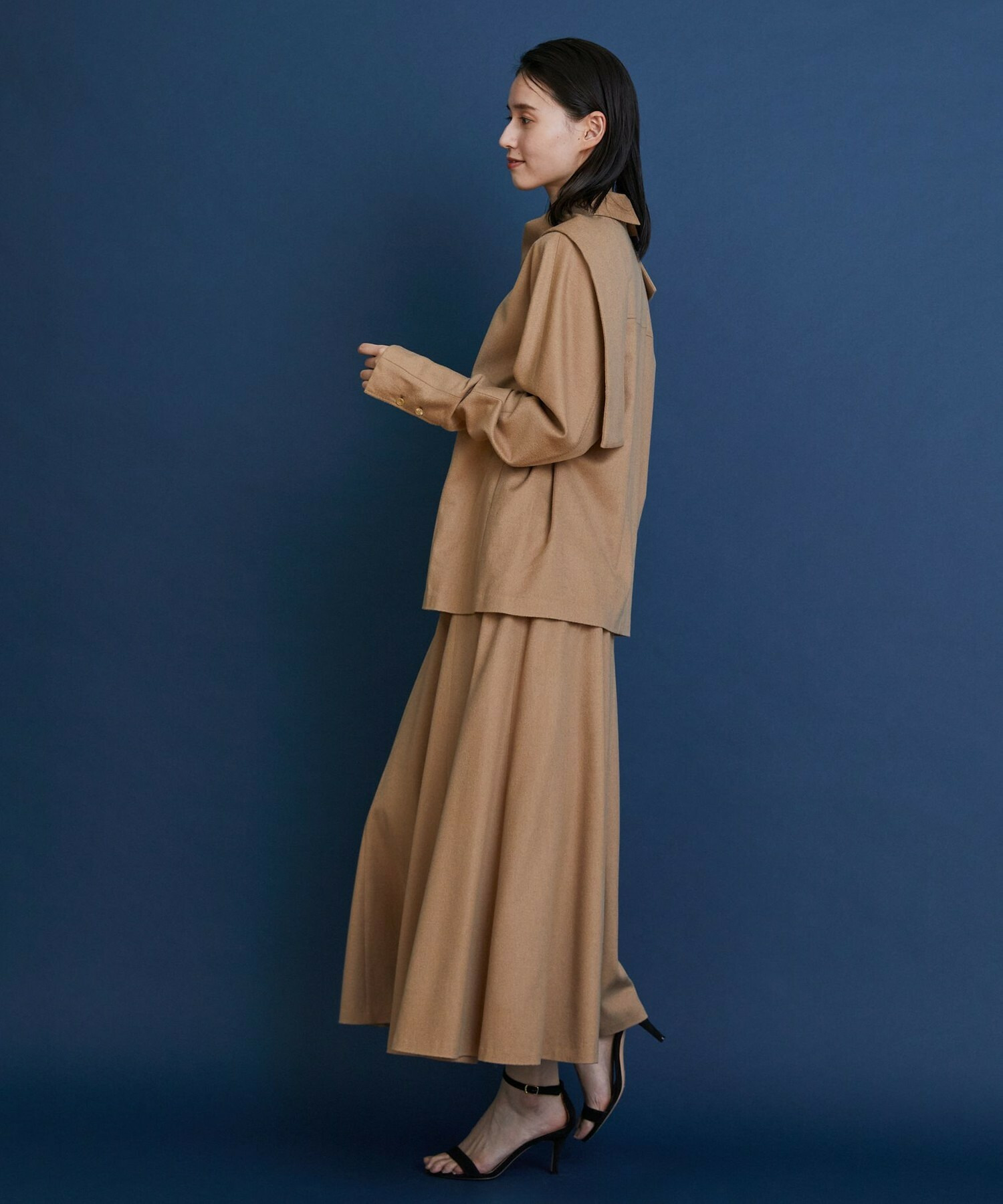 【COUTURIER】ピュアキャメルフレアスカート 詳細画像 キャメル 12