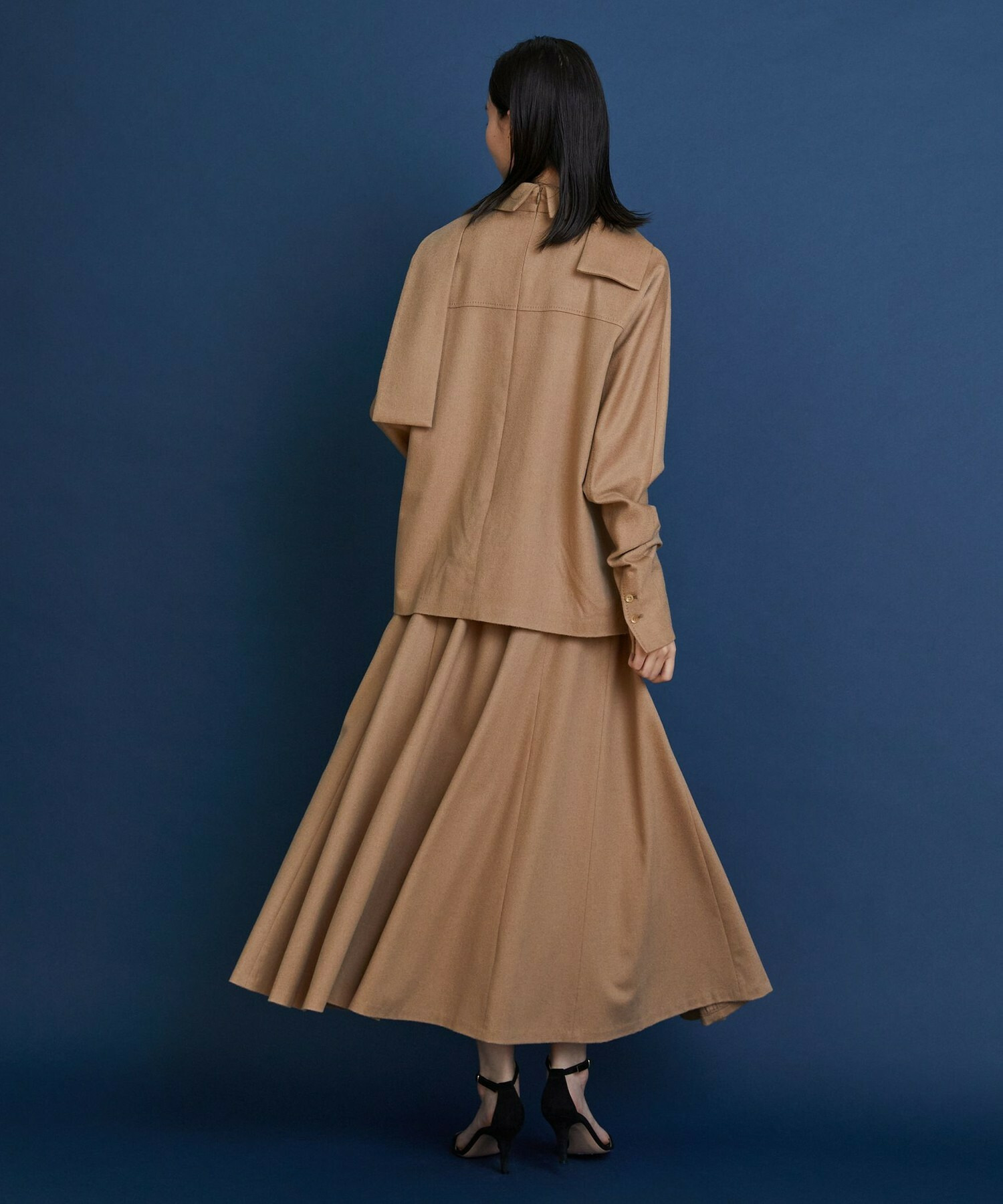 【COUTURIER】ピュアキャメルフレアスカート 詳細画像 キャメル 13