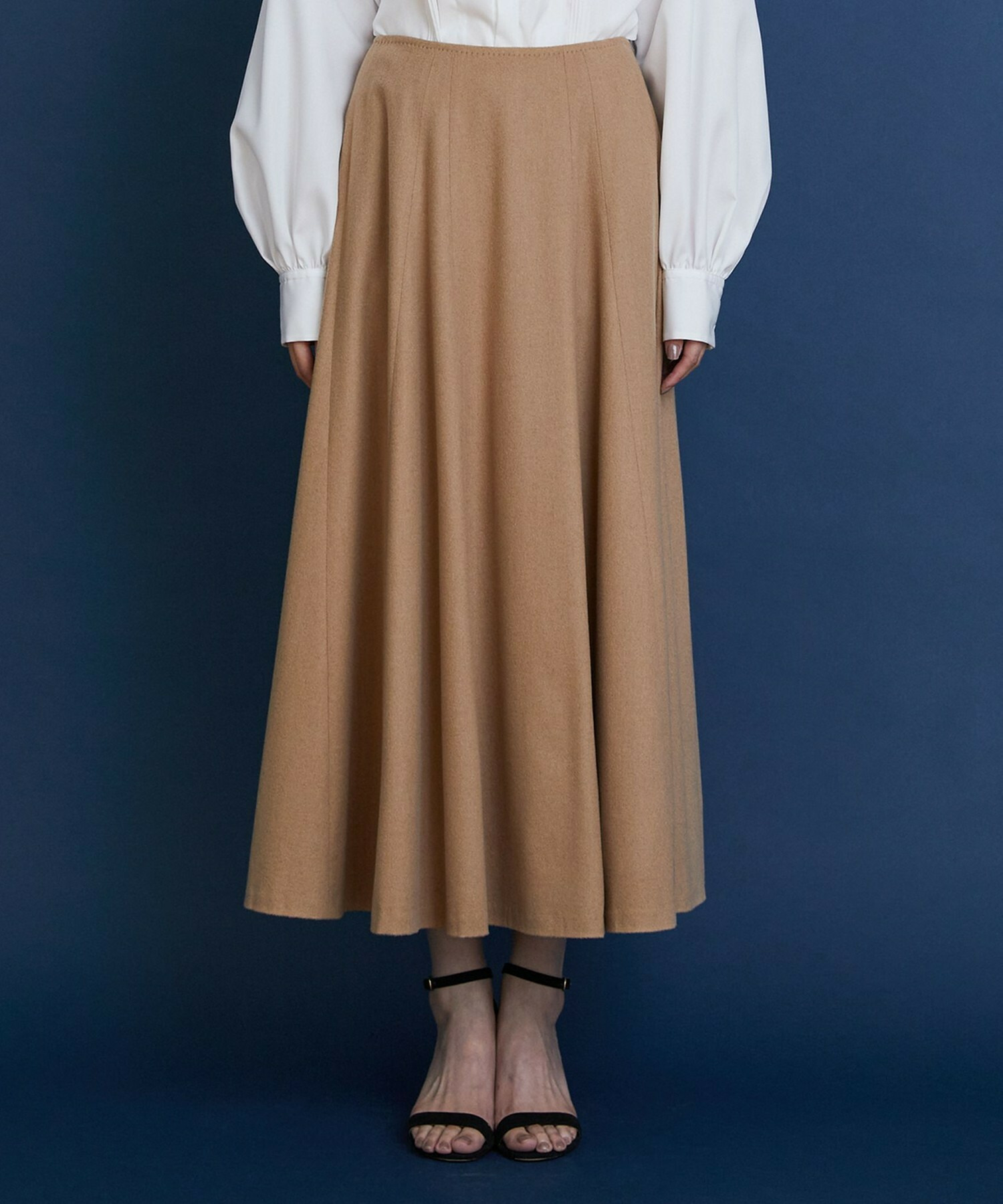 【COUTURIER】ピュアキャメルフレアスカート 詳細画像 キャメル 14
