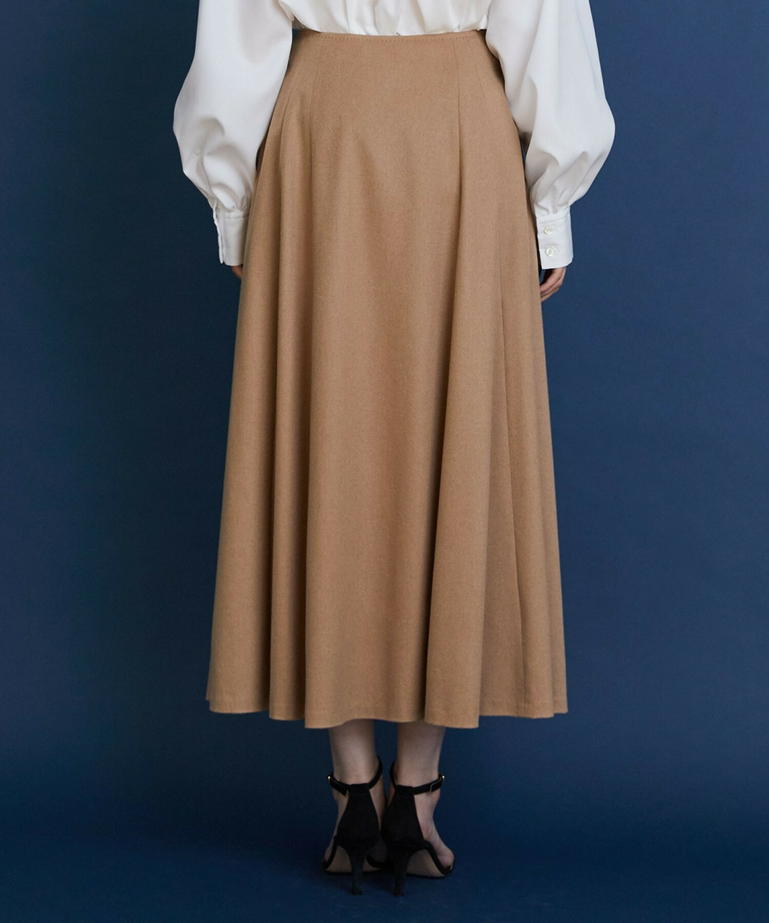 【COUTURIER】ピュアキャメルフレアスカート 詳細画像 キャメル 16