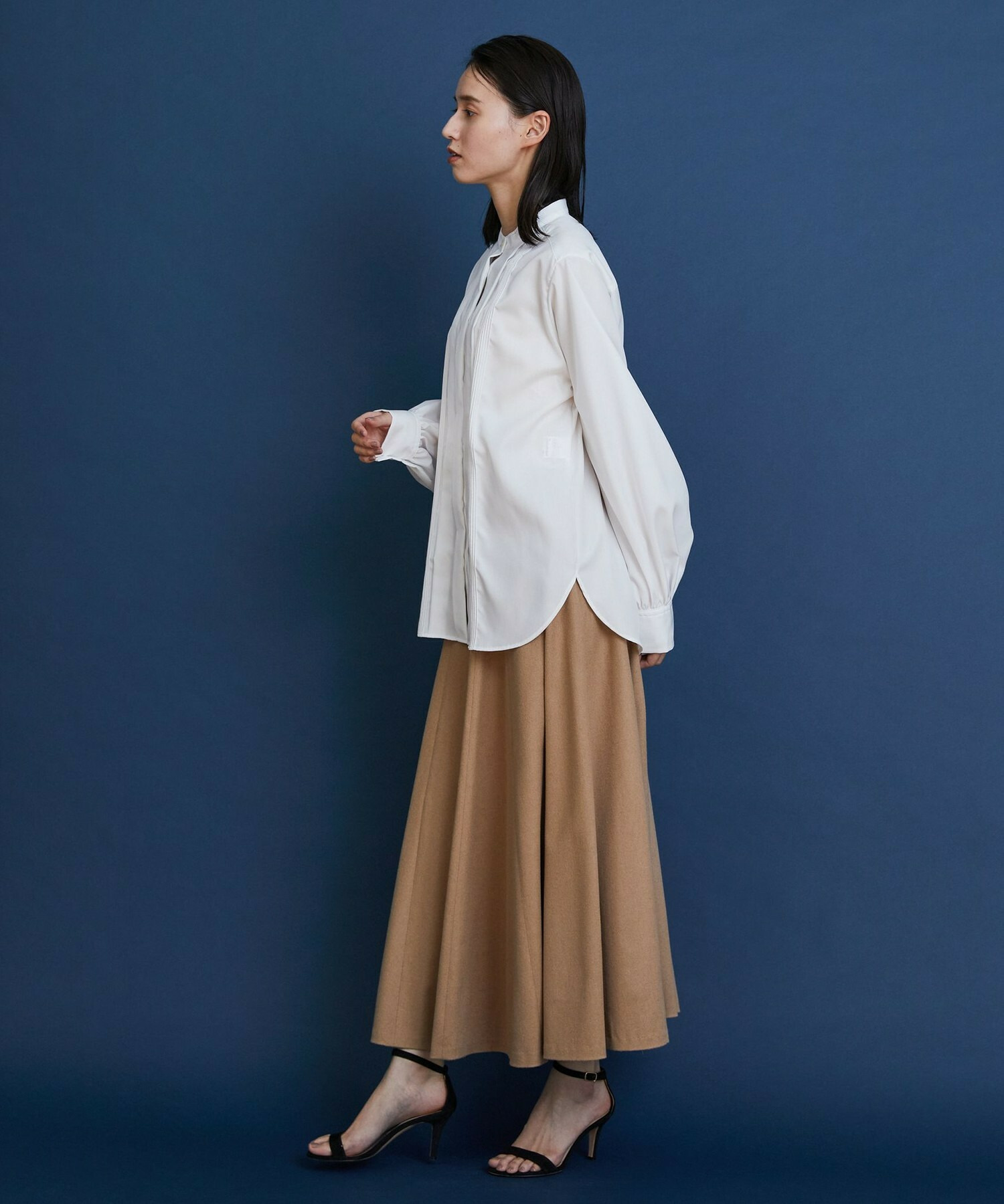 【COUTURIER】ピュアキャメルフレアスカート 詳細画像 キャメル 3
