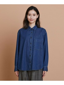 【L'EQUIPE】［eclat 2025年11月号掲載商品］5.9ozデニムシャツ 詳細画像 ブルー 12