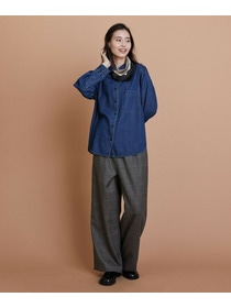 【L'EQUIPE】［eclat 2025年11月号掲載商品］5.9ozデニムシャツ 詳細画像 ブルー 4