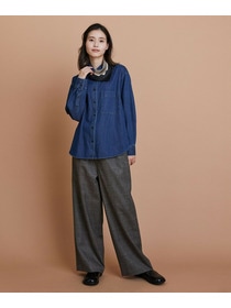 【L'EQUIPE】［eclat 2025年11月号掲載商品］5.9ozデニムシャツ 詳細画像 ブルー 5