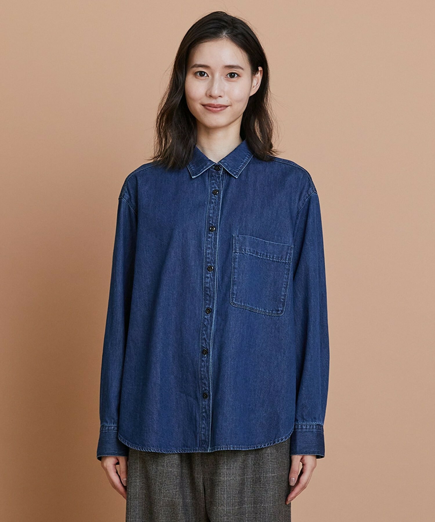 【L'EQUIPE】［eclat 2025年11月号掲載商品］5.9ozデニムシャツ 詳細画像 ブルー 12