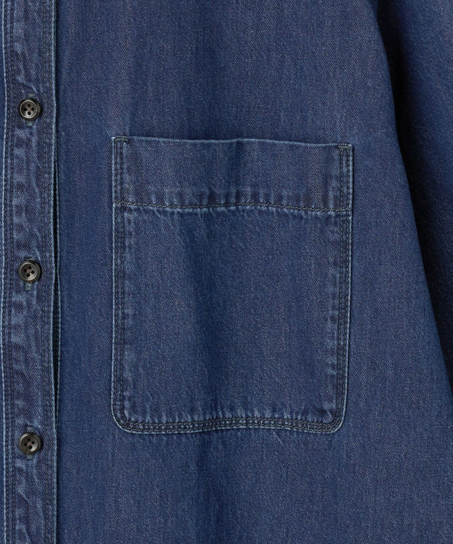 【L'EQUIPE】［eclat 2025年11月号掲載商品］5.9ozデニムシャツ 詳細画像 ブルー 20